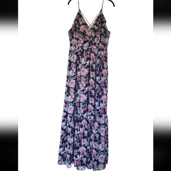 ADELYN RAE blue floral maxi dress, size M - Picture 2 of 10